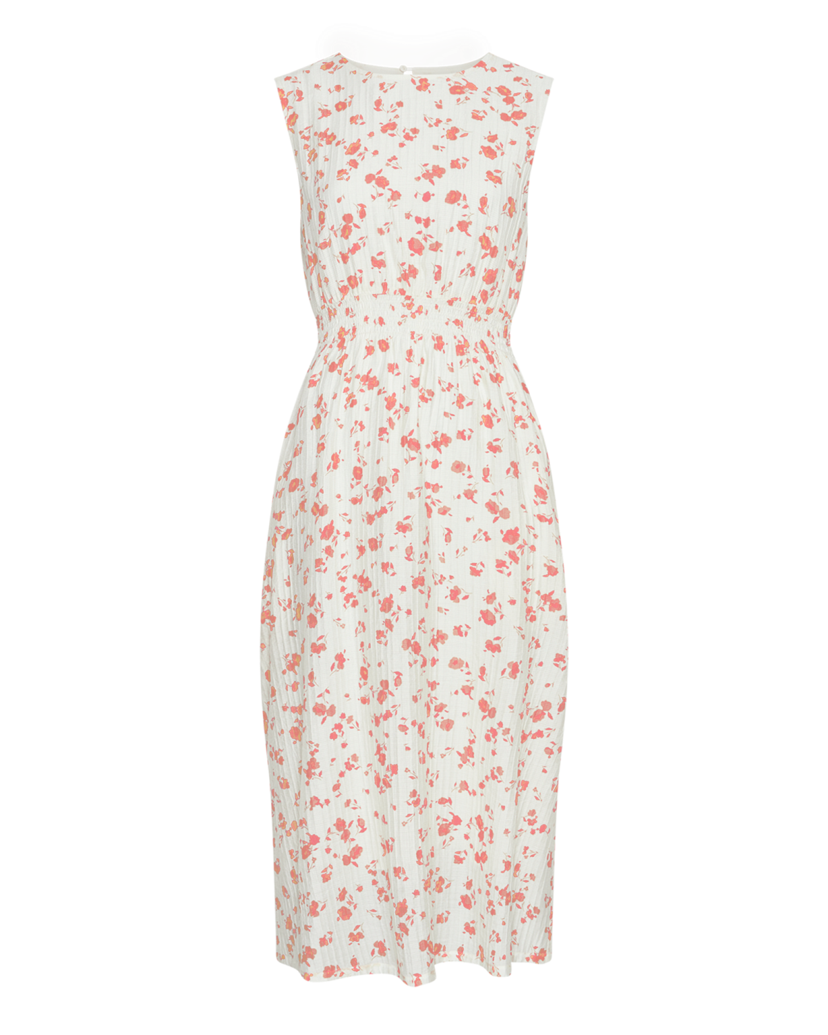 MSCH Falisha SL Dress, offwhite/rosa blomster