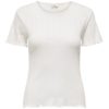 JDY Salsa Life S/S O-neck Top JRS, offwhite