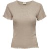JDY Salsa Life S/S O-neck Top JRS, taupe