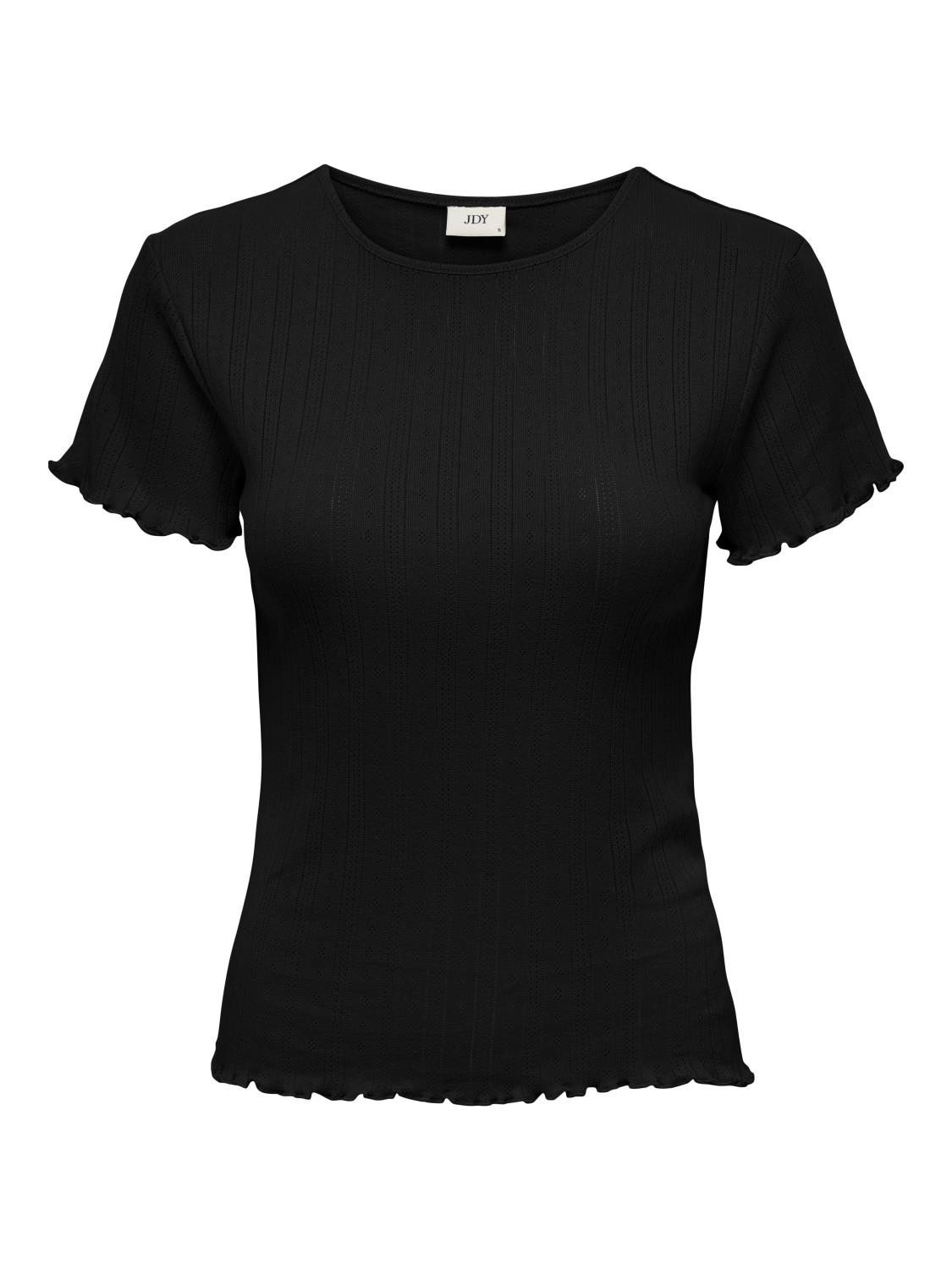 JDY Salsa Life S/S O-neck Top JRS, sort