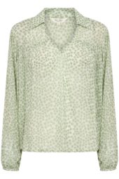 Part Two Nicholina Blouse, grønn mønstret
