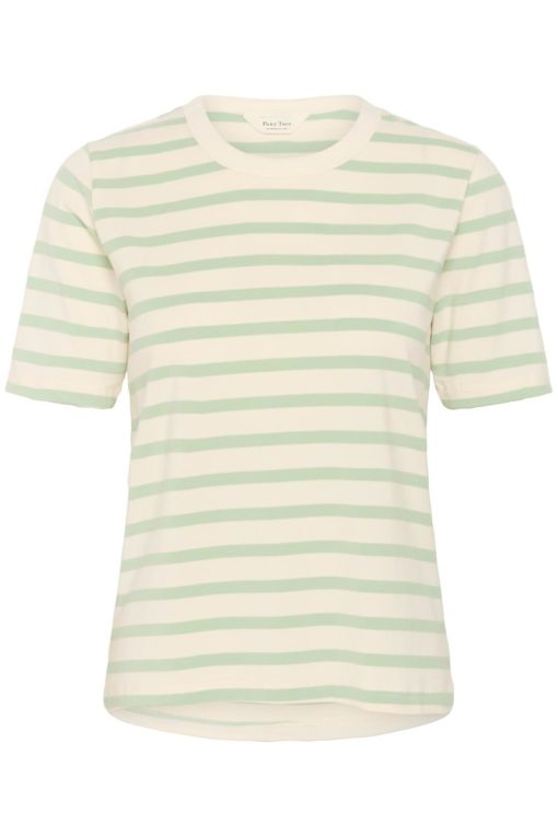 Part Two Ratani T-shirt, grønn stripet