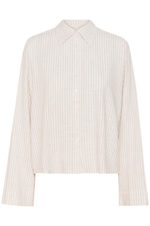 My Essential Wardrobe Jannie Shirt, hvit/ stripet