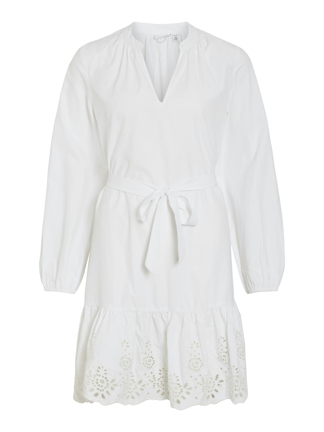 Vila Vikelli V-neck, Short Dress, hvit