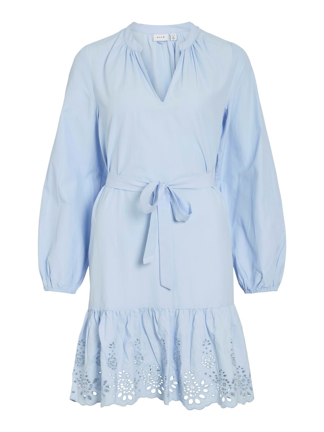 Vila Vikelli V-neck Short Dress, lysblå