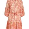 Vila Vipraya Printed Short Dress, oransje/mønstret