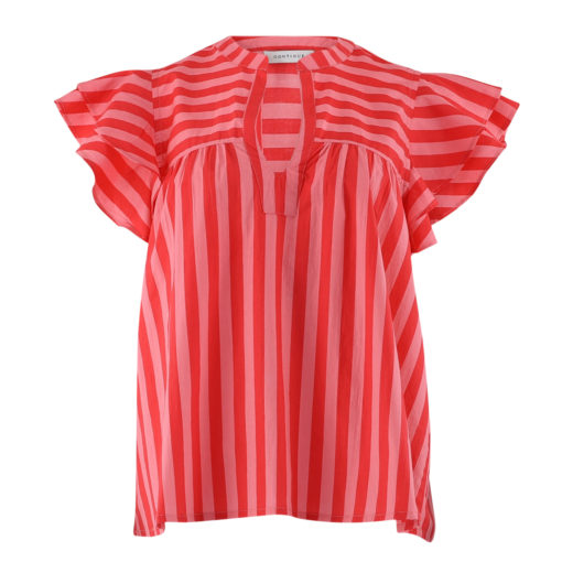 Continue Christel Stripe Top, rosa/stripet