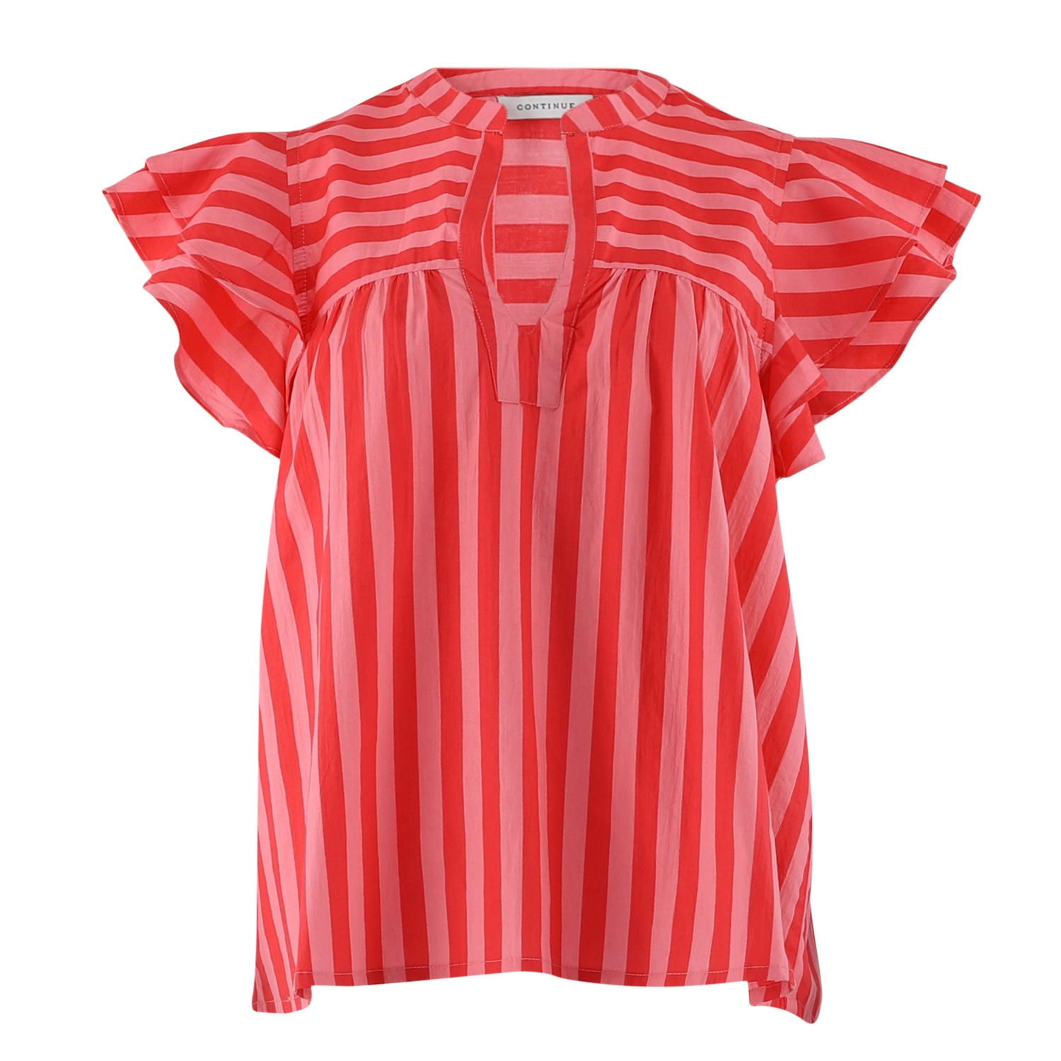 Continue Christel Stripe Top, rosa/stripet