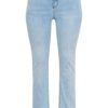 Kaffe Curve KCsina Straight Jeans, lys denimblå