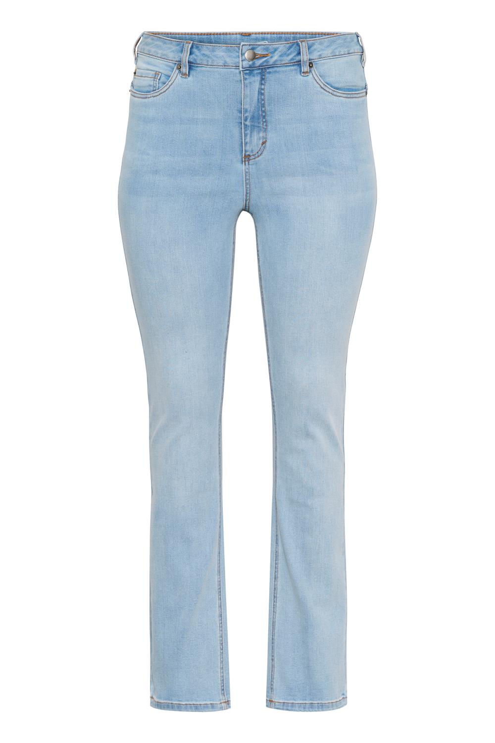 Kaffe Curve KCsina Straight Jeans, lys denimblå
