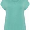 Kaffe Curve KCjena V-neck T-shirt, turkis