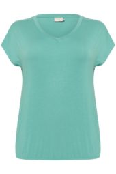 Kaffe Curve KCjena V-neck T-shirt, turkis