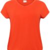 Kaffe Curve KCjena V-neck T-shirt, oransje