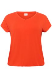 Kaffe Curve KCjena V-neck T-shirt, oransje