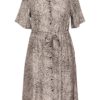 Kaffe Curve KCdebri Shirt Dress, beige/sort leo