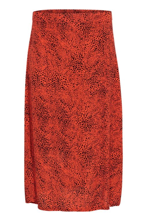Kaffe Curve KCaliana Skirt, oransje/leo