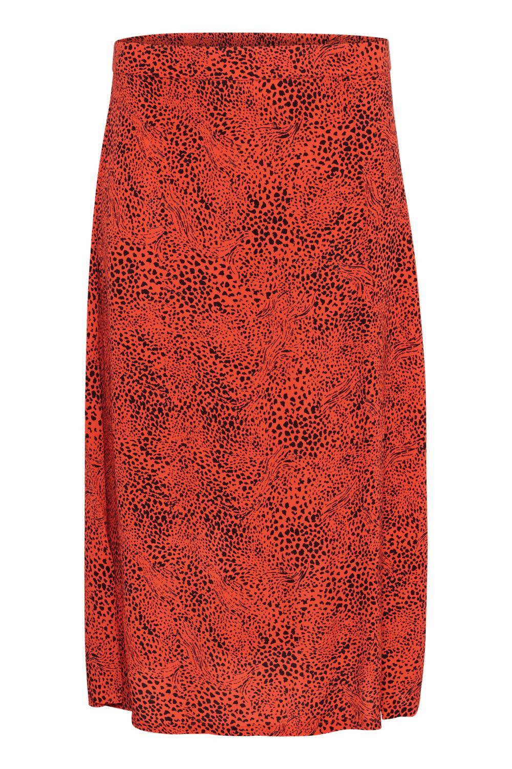 Kaffe Curve KCaliana Skirt, oransje/leo