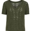 Vila Vicoby V-neck S/S knit top, grønn