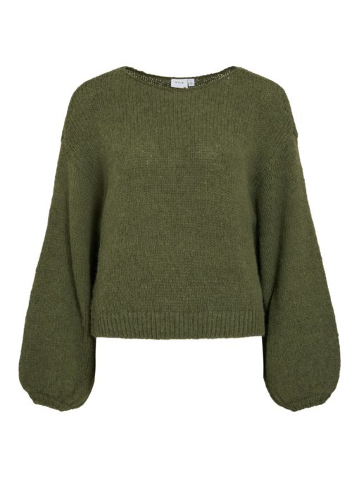 Vila Vichoca O-neck Knit, grønn