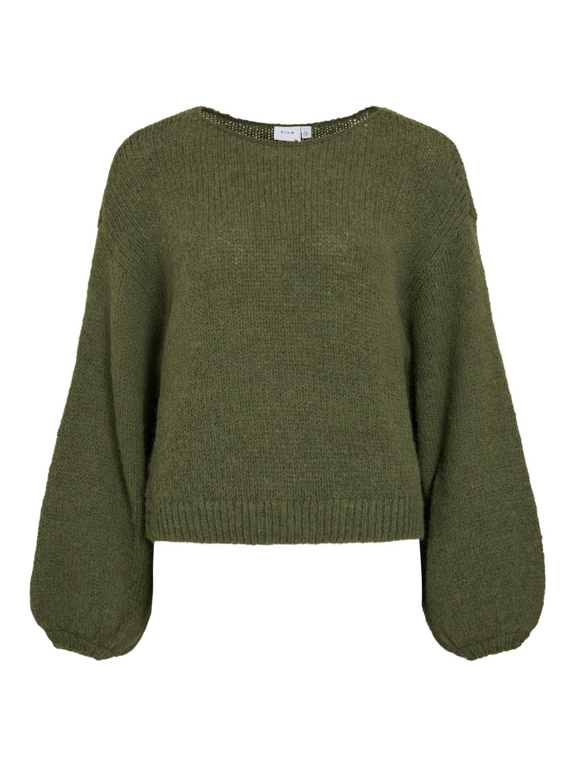 Vila Vichoca O-neck Knit, grønn