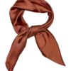 Intex Skandia ensfarget skjerf 70x70 cm, rustbrun