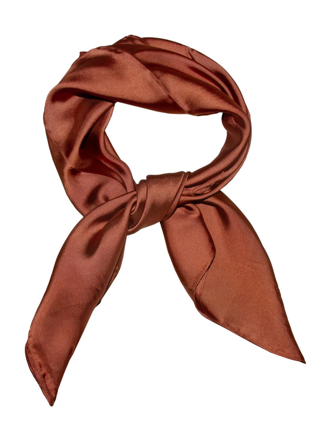 Intex Skandia ensfarget skjerf 70x70 cm, rustbrun