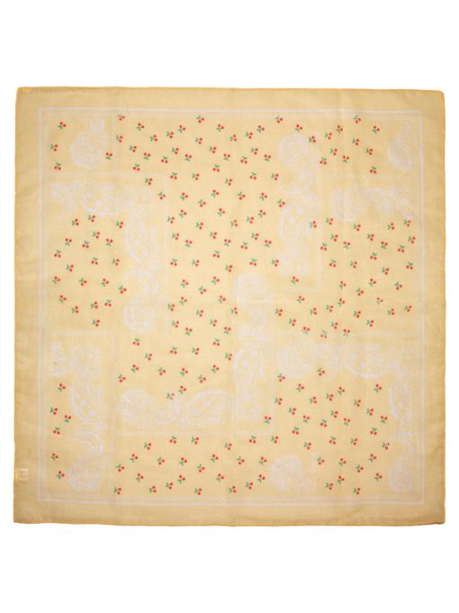Intex Skandia skjerf m/kirsebær 58x58 cm, gul