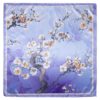 Intex Skandia skjerf m/blomster 70x70cm, blå