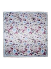 Intex Skandia skjerf m/blomster 70x70 cm, beige