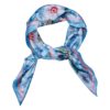 Intex Skandia skjerf m/blomster 70x70 cm, blå