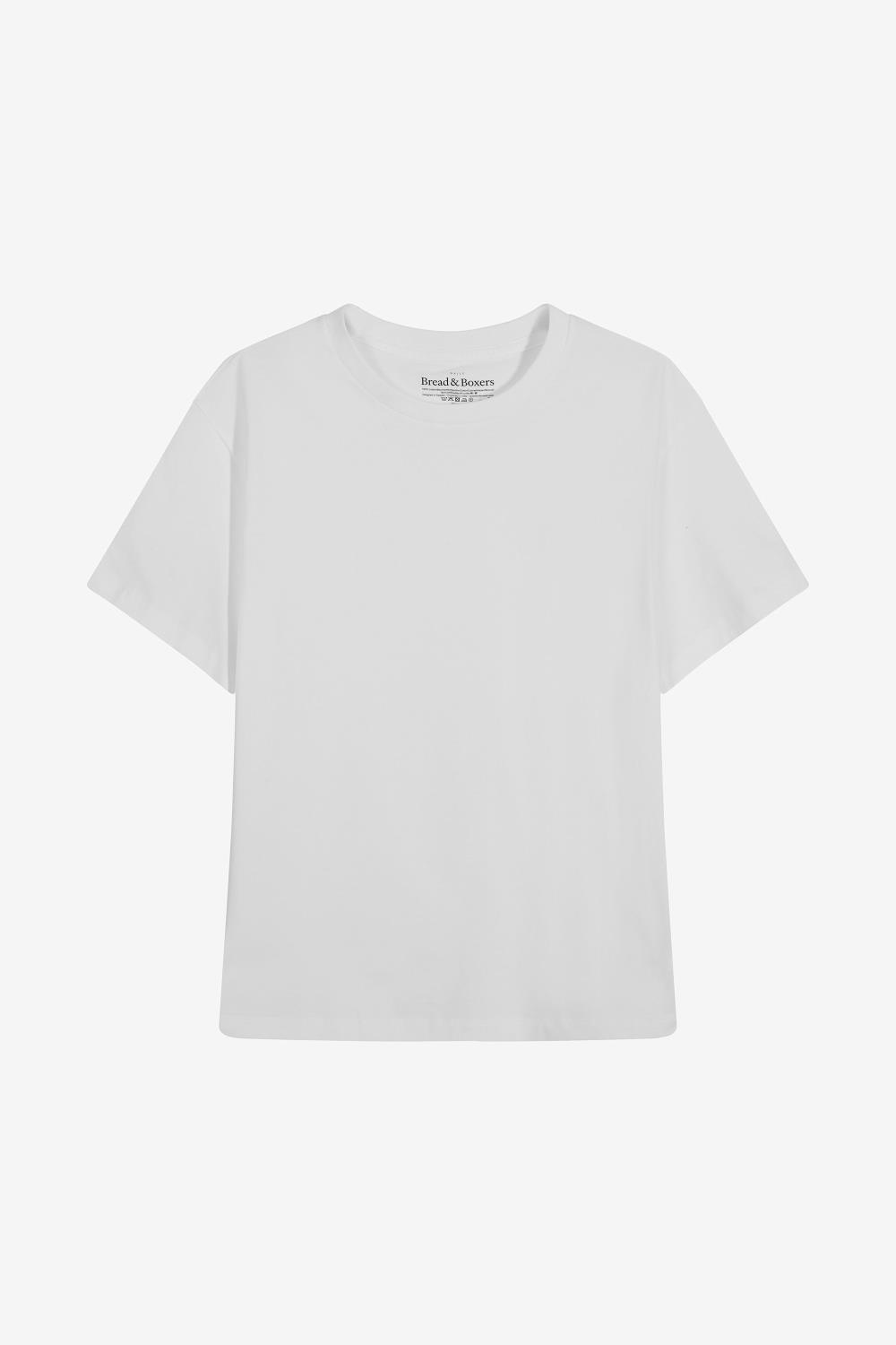 Bread & Boxers crew-neck regular T-shirt, hvit