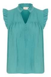 Kaffe KAliany Via Blouse, sjøgrønn