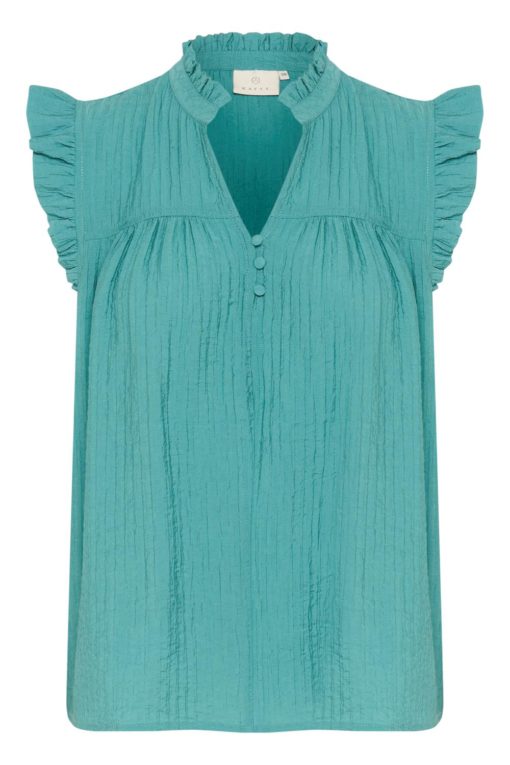 Kaffe KAliany Via Blouse, sjøgrønn