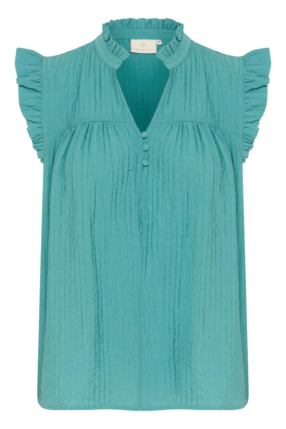 Kaffe KAliany Via Blouse, sjøgrønn