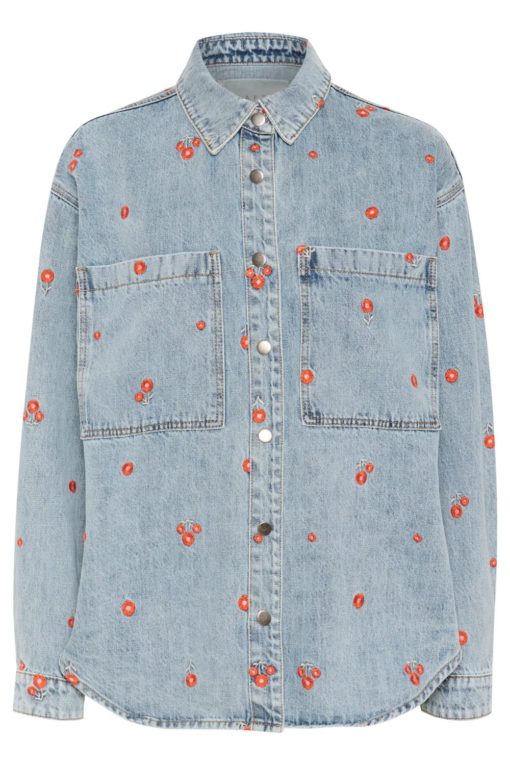 Kaffe KAbebeth Denim Jacket, med broderier