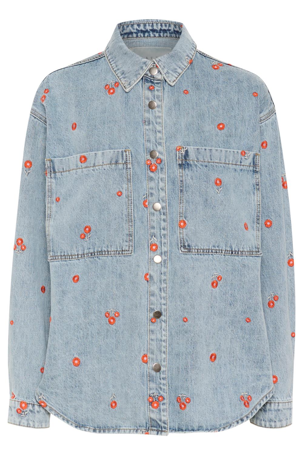 Kaffe KAbebeth Denim Jacket, med broderier