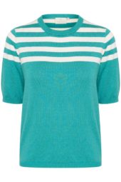 Kaffe KAlizza Striped Knit, sjøgrønn