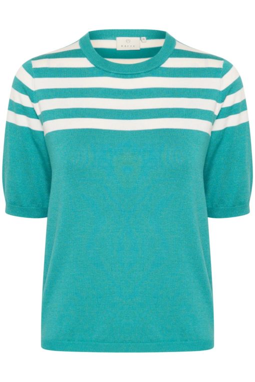 Kaffe KAlizza Striped Knit, sjøgrønn
