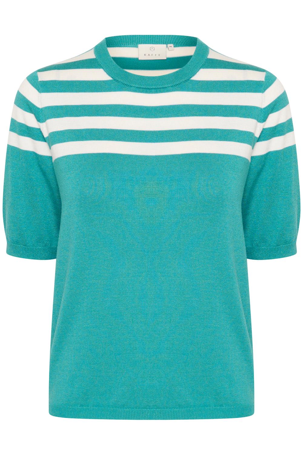 Kaffe KAlizza Striped Knit, sjøgrønn