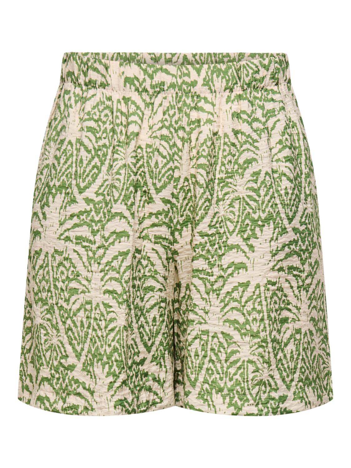 JDY Troya Life MW Shorts, grønn/mønstret