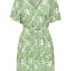 JDY Troya Life S/S Short Dress, grønn/mønster