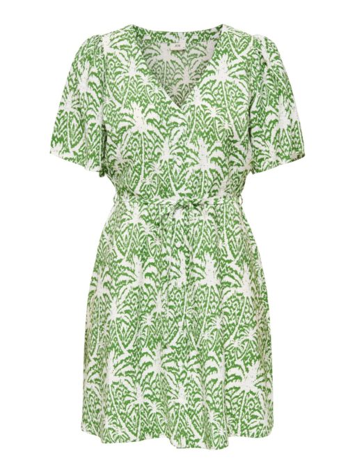 JDY Troya Life S/S Short Dress, grønn/mønster