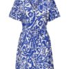 JDY Troya Life S/S Short Dress, blå/mønster