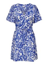 JDY Troya Life S/S Short Dress, blå/mønster