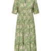 JDY Troya Life 2/4 Midi Dress, grønn/mønster