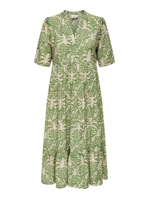 JDY Troya Life 2/4 Midi Dress, grønn/mønster