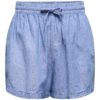 JDY Mila Linen HW Shorts, blå stripet