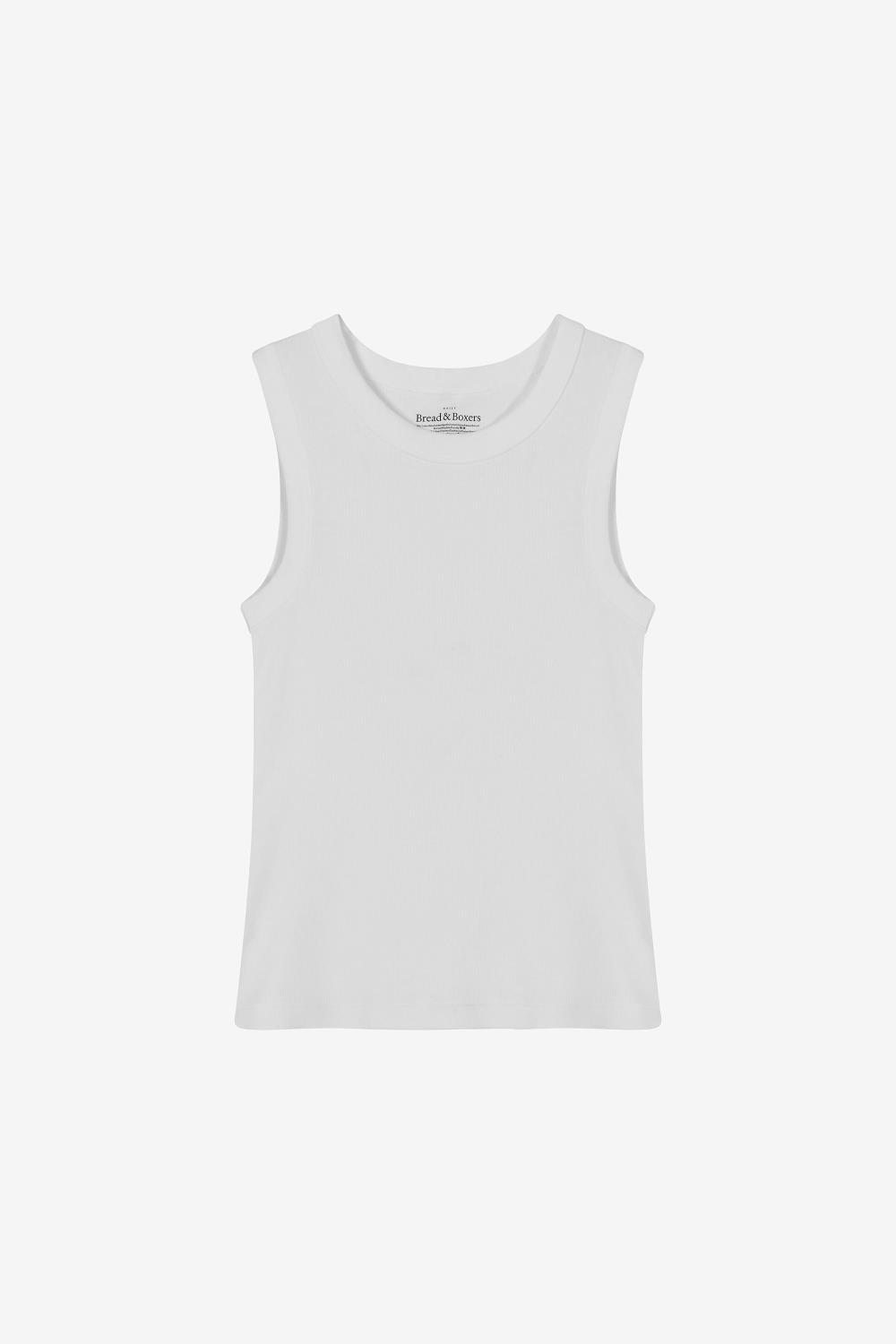 Bread & Boxers Tank crew-neck, hvit