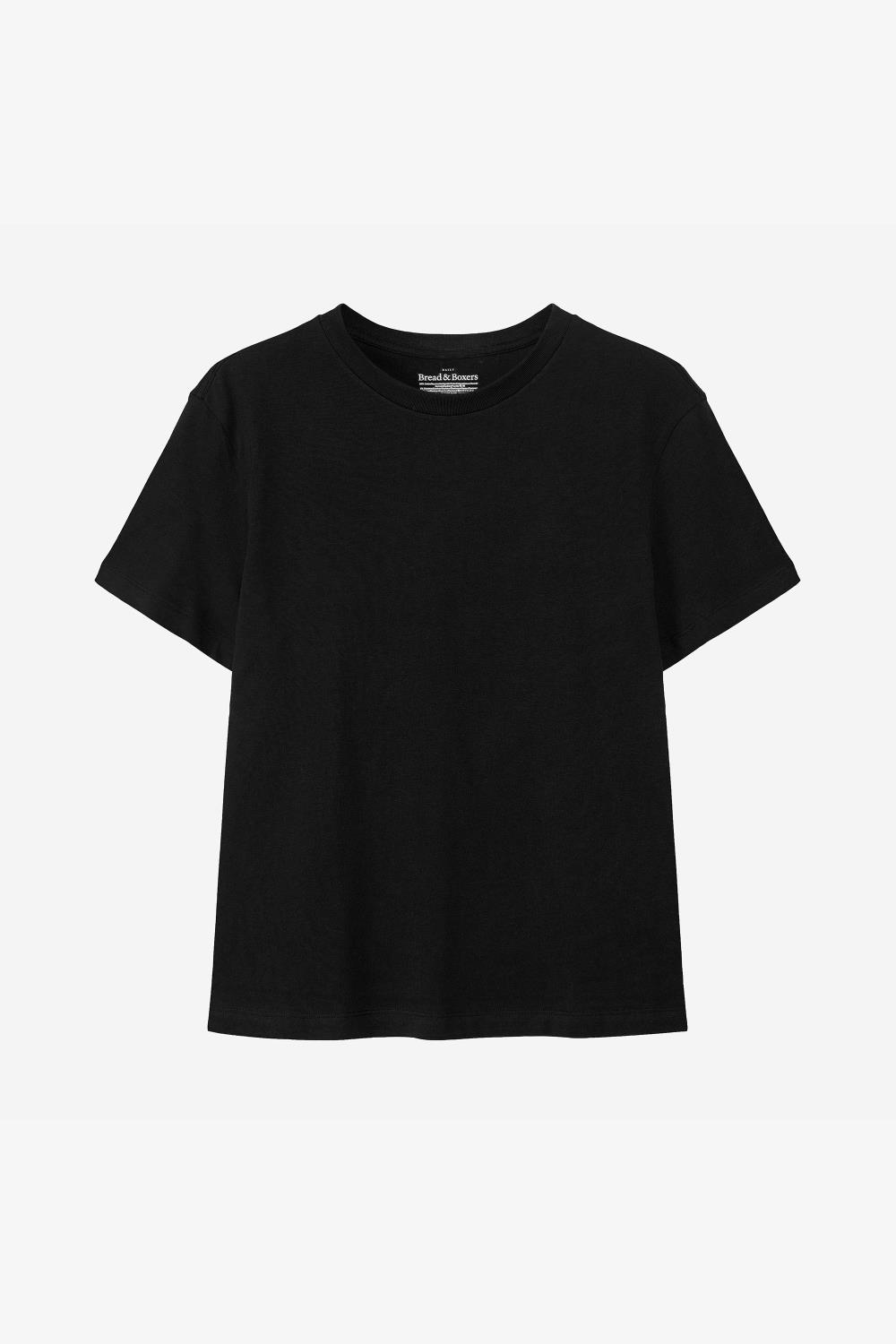 Bread & Boxers Crew-neck regular t-shirt, sort