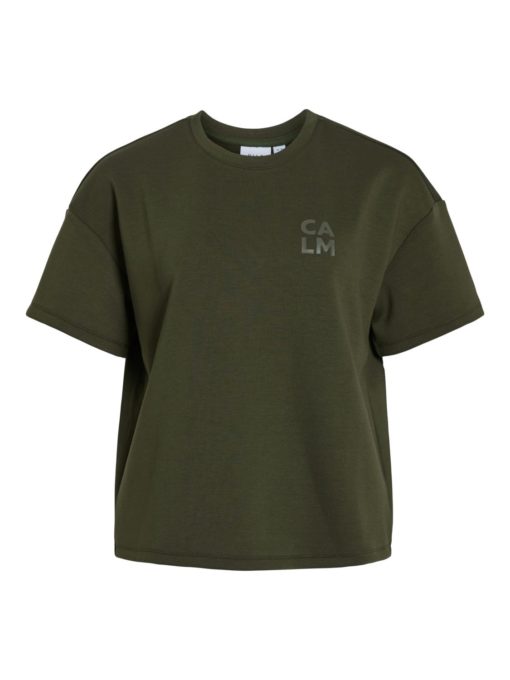 Vila Nireflect O-neck Top, mørk grønn